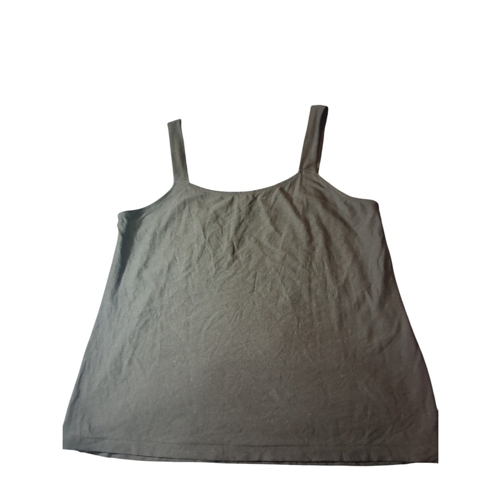 Eileen Fisher Women Black Sleeveless Tank Top 100% Organic Cotton Size XL / TG